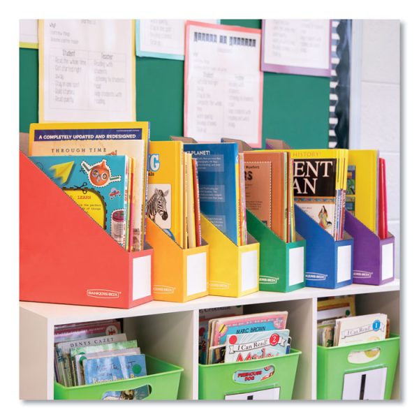 Extra-Wide Cardboard Magazine File, 4.25 x 11.38 x 12.88, Assorted, 6/Pack - Image 4