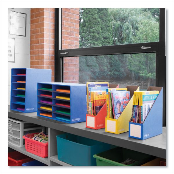 Extra-Wide Cardboard Magazine File, 4.25 x 11.38 x 12.88, Assorted, 6/Pack - Image 3