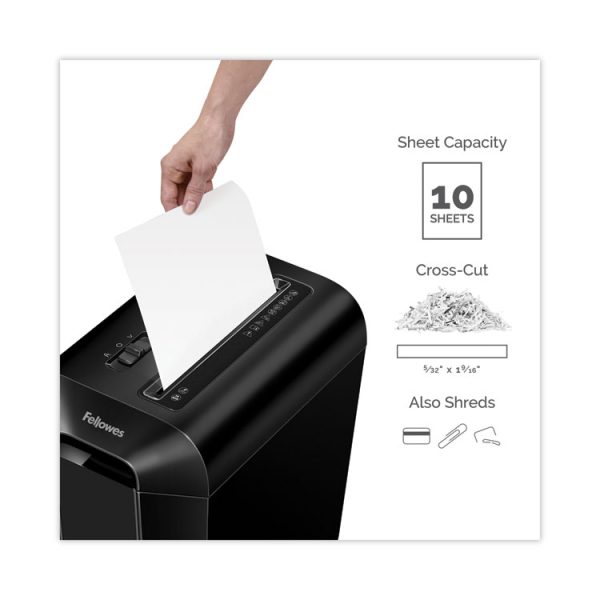 Powershred Lx65 Cross-Cut Shredder, 10 Manual Sheet Capacity - Image 3