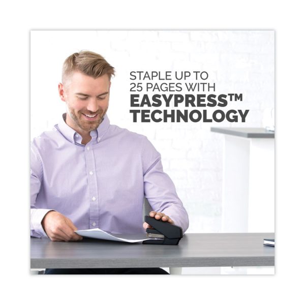 LX840 EasyPress Half Strip Stapler, 25-Sheet Capacity, Black - Image 5