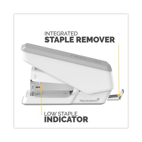LX840 EasyPress Half Strip Stapler, 25-Sheet Capacity, White - Image 4