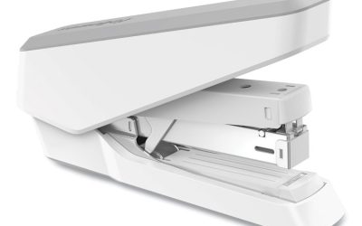 LX870T EasyPressT Stapler, 40-Sheet Capacity, Gray/White