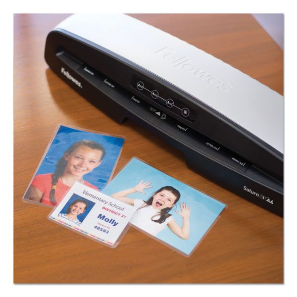 Laminating Pouches, 5 Mil, 3.88" X 2.63", Gloss Clear, 100/pack - Image 4