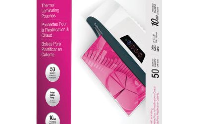 Laminating Pouches, 10 Mil, 9″ X 11.5″, Gloss Clear, 50/pack