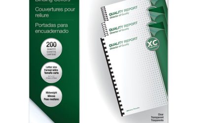 Crystals Transparent Presentation Covers for Binding Systems, Clear, with Square Corners 11 x 8.5, Unpunched, 200/Pack