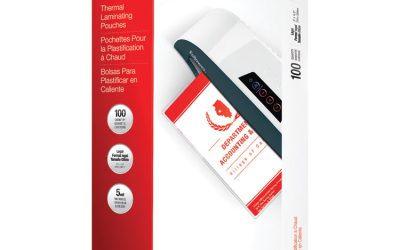 Laminating Pouches, 5 Mil, 9″ X 14.5″, Gloss Clear, 100/pack