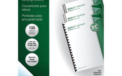 Crystals Transparent Presentation Covers for Binding Systems, Clear, with Square Corners, 11 x 8.5, Unpunched, 100/Pack