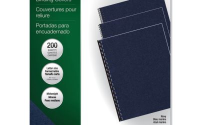 Expressions Linen Texture Presentation Covers for Binding Systems, Navy, 11 x 8.5, Unpunched, 200/Pack