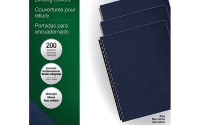 Expressions Linen Texture Presentation Covers for Binding Systems, Navy, 11.25 x 8.75, Unpunched, 200/Pack