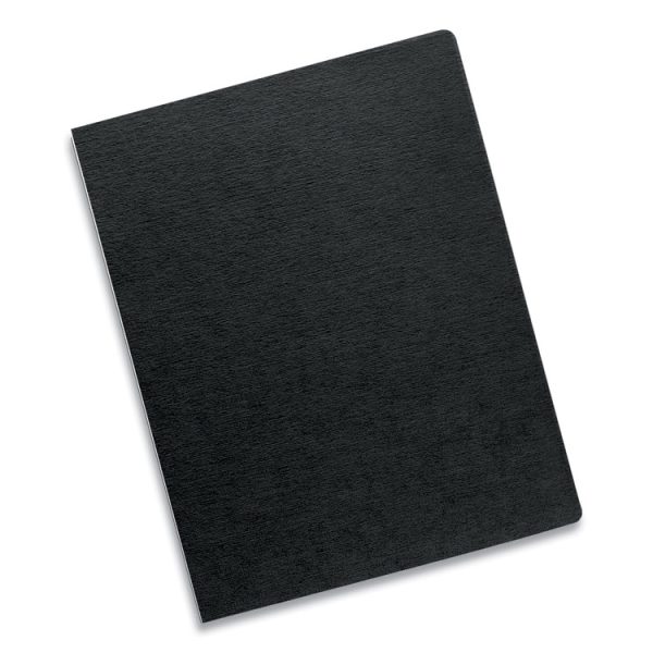 Expressions Linen Texture Presentation Covers for Binding Systems, Black, 11.25 x 8.75, Unpunched, 200/Pack - Image 3