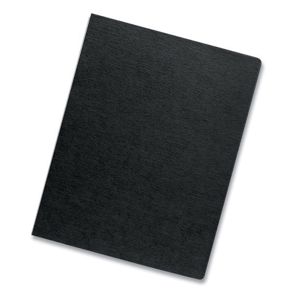 Expressions Linen Texture Presentation Covers for Binding Systems, Black, 11.25 x 8.75, Unpunched, 200/Pack - Image 2