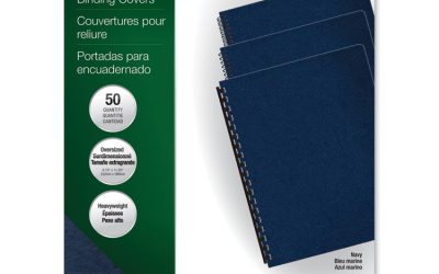 Executive Leather-Like Presentation Cover, Navy, 11.25 x 8.75, Unpunched, 50/Pack