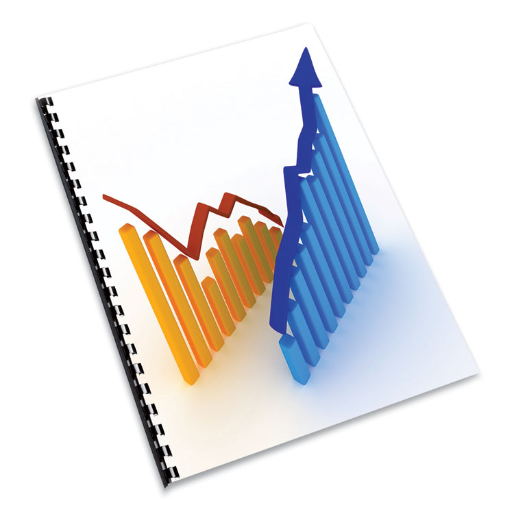 Executive Leather-Like Presentation Cover, Navy, 11.25 x 8.75, Unpunched, 50/Pack - Image 4