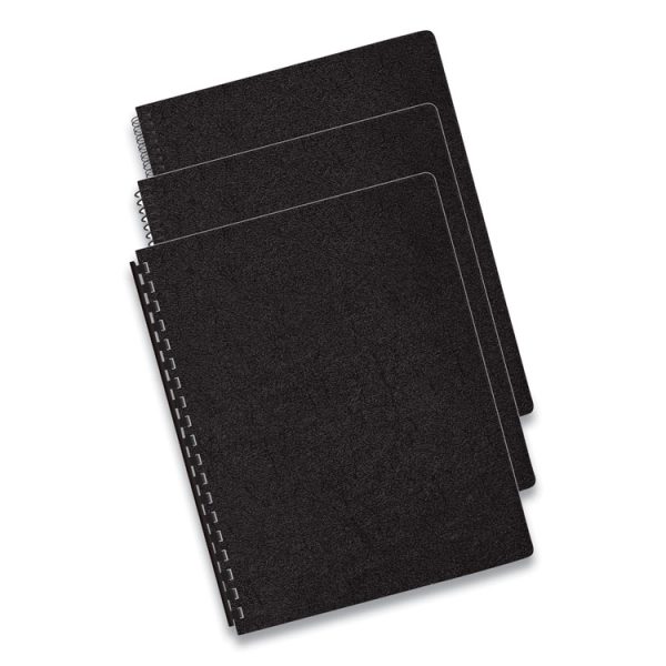 Executive Leather-Like Presentation Cover, Black, 11.25 x 8.75, Unpunched, 50/Pack - Image 3