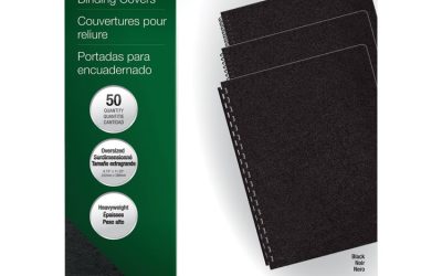 Executive Leather-Like Presentation Cover, Black, 11.25 x 8.75, Unpunched, 50/Pack