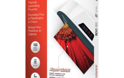 Laminating Pouches, 5 Mil, 9″ X 11″, Gloss Clear, 100/pack