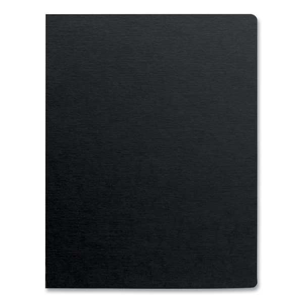 Futura Presentation Covers for Binding Systems, Opaque Black, 11.25 x 8.75, Unpunched, 25/Pack - Image 5