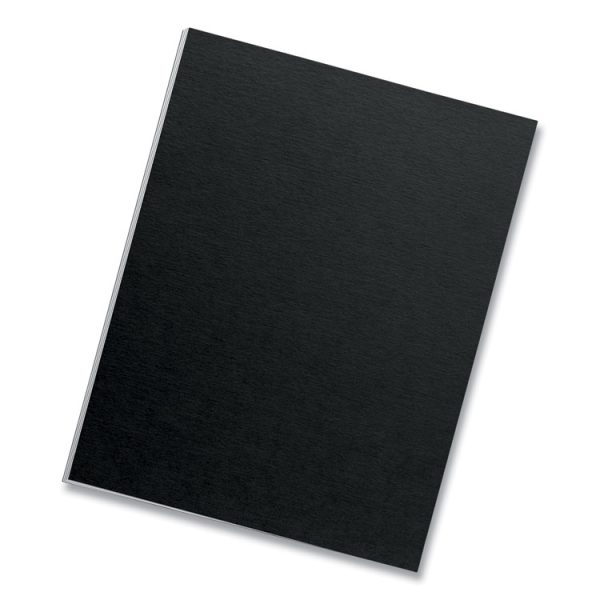 Futura Presentation Covers for Binding Systems, Opaque Black, 11 x 8.5, Unpunched, 25/Pack - Image 2
