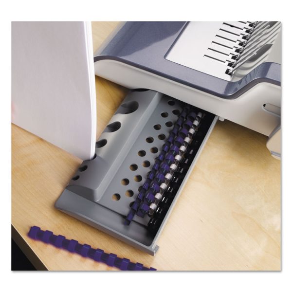 Quasar 500 Manual Comb Binding System, 500 Sheets, 18.13 X 15.38 X 5.13, Metallic Gray - Image 5