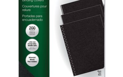 Executive Leather-Like Presentation Cover, Black, 11 x 8.5, Unpunched, 200/Pack