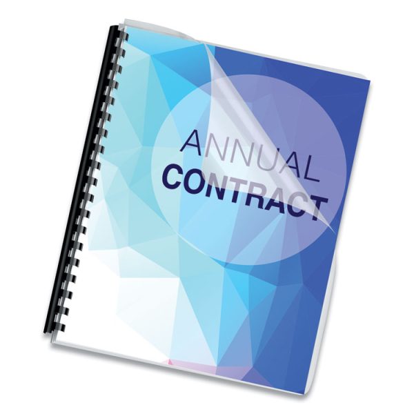 Crystals Transparent Presentation Covers for Binding Systems, Clear, with Round Corners, 11.25 x 8.75, Unpunched, 100/Pack - Image 2