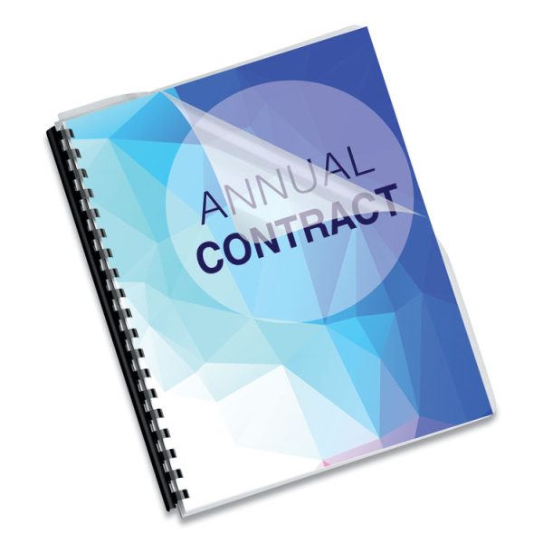 Crystals Transparent Presentation Covers for Binding Systems, Clear, with Round Corners, 11.25 x 8.75, Unpunched, 100/Pack - Image 3