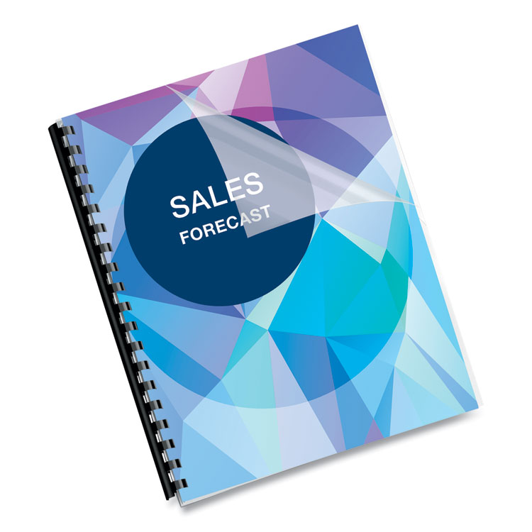 PET Ultra Clear Binding Covers, 7 mil, Clear, 11 x 8.5, Unpunched, 100/Pack - Image 4