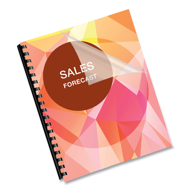 PET Ultra Clear Binding Covers, 5 mil, Clear, 11 x 8.5, Unpunched, 100/Pack - Image 4