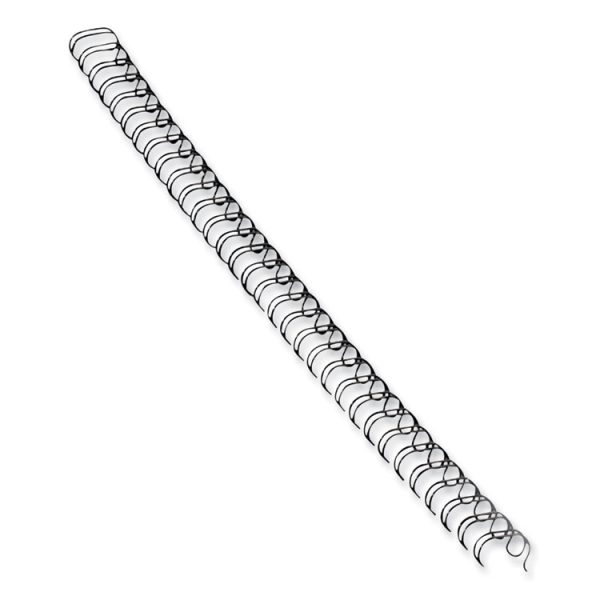 Wire Bindings, 1/2" Diameter, 100 Sheet Capacity, Black, 25/pack - Image 3