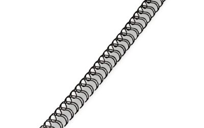Wire Bindings, 9/16″ Diameter, 130 Sheet Capacity, Black, 25/pack