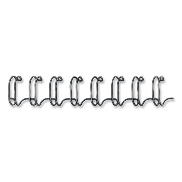 Wire Bindings, 9/16" Diameter, 130 Sheet Capacity, Black, 25/pack - Image 5