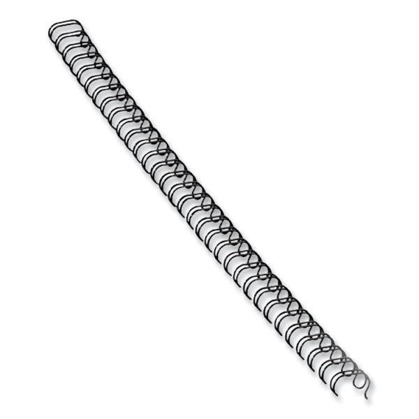 Wire Bindings, 9/16" Diameter, 130 Sheet Capacity, Black, 25/pack - Image 4