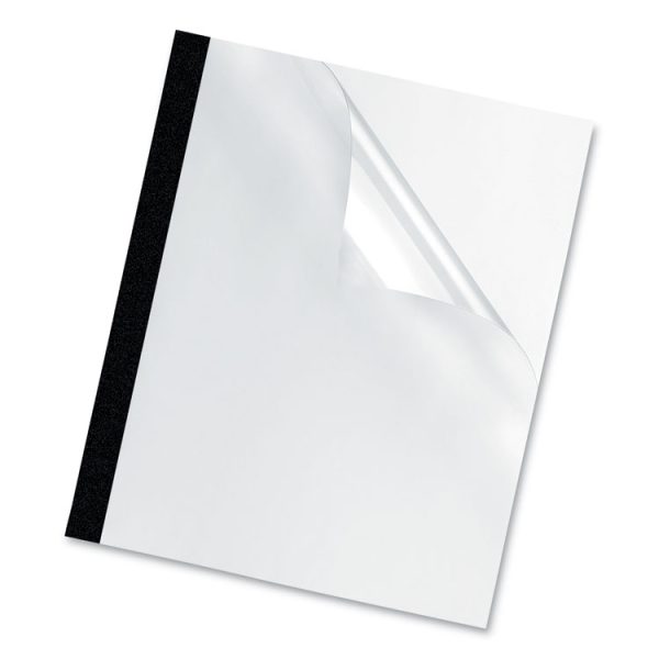 Thermal Binding System Presentation Covers, Clear, 91 to 120 Sheet Capacity, 11 x 8.5, Unpunched, 10/Pack - Image 2