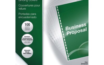 Crystals Transparent Presentation Covers for Binding Systems, Clear, with Round Corners, 11.25 x 8.75, Punched, 100/Pack