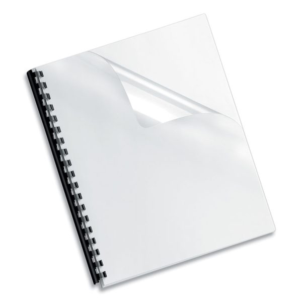 Crystals Transparent Presentation Covers for Binding Systems, Clear, with Square Corners, 11 x 8.5, 3-Hole Punched, 100/Pack - Image 4