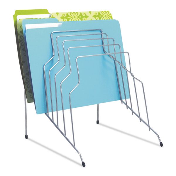 Wire Step File, 8 Sections, Letter To Legal Size Files, 10.13" X 12.13" X 11.81", Silver - Image 2