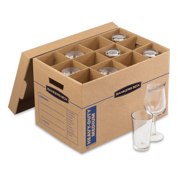 SmoothMove Kitchen Moving Kit with Dividers + Foam, Half Slotted Container (HSC), Medium, 12.25" x 18.5" x 12", Brown/Blue - Image 4