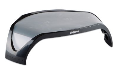 Smart Suites Corner Monitor Riser, For 21″ Monitors, 18.5″ X 12.5″ X 3.88″ To 5.13″, Black/clear Frost, Supports 40 Lbs