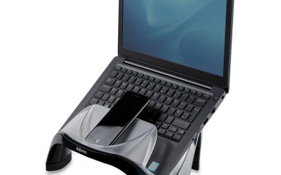 Smart Suites Laptop Riser With Usb, 13.13″ X 10.63″ X 7.5″, Black/clear