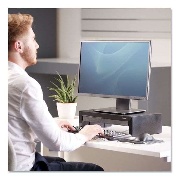 Designer Suites Monitor Riser, For 21" Monitors, 16" X 9.38" X 4.38" To 6", Black Pearl, Supports 40 Lbs - Image 5