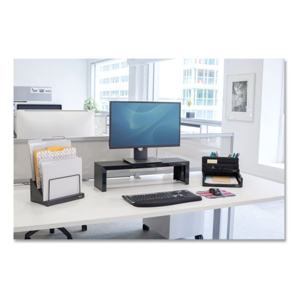 Designer Suites Desktop Organizer, 7 Compartments, Plastic, 11.13 x 5 x 3.78, Black Pearl - Image 5