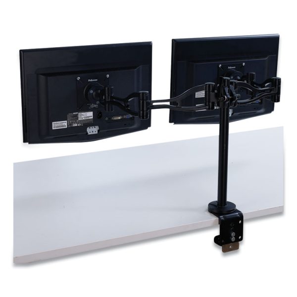 Professional Series Depth Adjustable Dual Monitor Arm, 360 Deg Rotation, 37 Deg Tilt, 360 Deg Pan, Black, Supports 24 Lb - Image 5