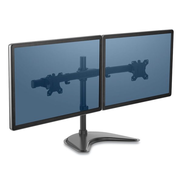 Professional Series Freestanding Dual Horizontal Monitor Arm, For 30" Monitors, 35.75" X 11" X 18.25", Black, Supports 17 Lb - Image 4