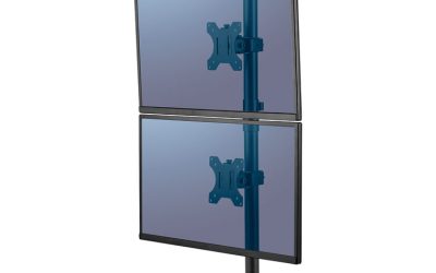 Professional Series Freestanding Dual Stacking Monitor Arm, For 32″ Monitors, 15.3″ X 35.5″ X 11″, Black, Supports 17 Lb