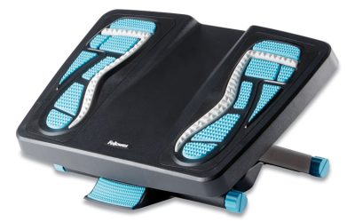 Energizer Foot Support, 17.88w x 13.25d x 4 to 6.5h, Charcoal/Blue/Gray