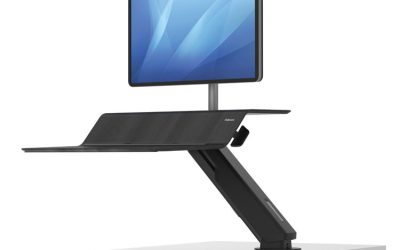Lotus Rt Sit-Stand Workstation, 48″ X 30″ X 42.2″ To 49.2″, Black