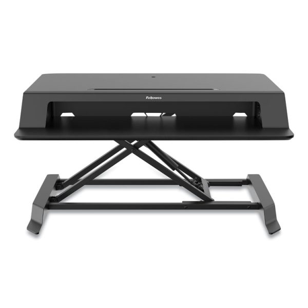 Lotus Lt Sit-Stand Workstation, 34.38" X 28.38" X 7.62", Black - Image 2