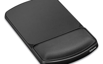 Gel Mouse Pad with Wrist Rest, 6.25 x 10.12, Graphite/Platinum