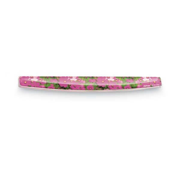 Photo Gel Keyboard Wrist Rest with Microban Protection, 18.56 x 2.31, Pink Flowers Design - Image 4