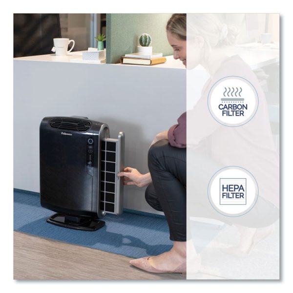 HEPA and Carbon Filtration Air Purifiers, 200 to 400 sq ft Room Capacity, Black - Image 4